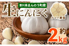 ■＜2022年5月上旬以降順次発送予定＞香川県産 生にんにく(約2kg) 【man068】【Aglio nero】