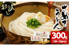 ＜お試し＞半生うどん (300g/極太・つゆ付) お試し 讃岐うどん 本場 うどん 本場 讃岐 さぬき 香川県 麺 コシ 常温 常温保存 【man163】【こんぴらや販売】