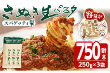 ＜容量が選べる＞さぬき生パスタ(スパゲッティ) (750g) パスタ スパゲティ デュラムセモリナ コシ もちもち さぬき 香川県 半生 小麦 麺 【man192】【こんぴらや販売】