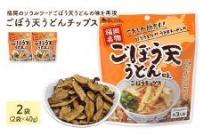 ＜容量が選べる＞ ごぼう天うどんチップス (2袋×40g) 【man311】【味源】