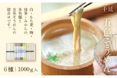 手延べ そうめん 素麺 1kg ( 50g×20束 ) 小分け カラフル 色付き 味付き 手延そうめん 素麺 麺 乾麺 ソーメン 白そうめん 抹茶 みかん 梅 もち麦 常温 長期保存可 愛媛県 松山市 【GO-M】