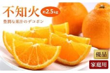 【先行予約】【2026年2月上旬から発送】不知火(しらぬい)＜家庭用・優品＞約2.5kg