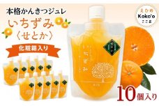 本格かんきつジュレ「いちずみ」＜せとか＞　10個入り【化粧箱入り】 | ゼリー 柑橘ゼリー 柑橘ジュレ みかん スイーツ せとか 愛媛県 松山市 ココオ Koko'o