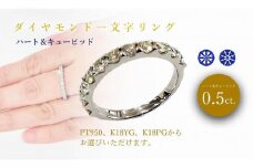 Pt950 ダイヤ0.50ｃｔ ハーフエタニティ リング  | リング ダイヤ リング K18 リング ジュエリー リング 指輪 ジュエリー  リング アクセサリー 【JP0782】