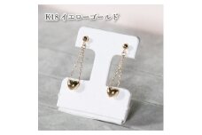 ハートチャーム ピアス K18 イエローゴールド アクセサリー ジュエリー 【JP0501a】