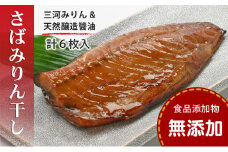 さばみりん干し 鯖みりん干し 【無添加】 （240g（2枚）×3パック入・冷凍） 無着色・添加物不使用・塩分控えめ0.9%・三河みりん・杉桶で２年熟成の天然醸造醬油・有機黒糖使用・簡単調理・ギフトにも 〈愛媛県松山市〉