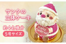 【12月19日到着】サンタさんの立体ケーキ