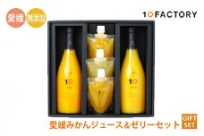 【セットB】愛媛 みかん果汁 100% ストレートジュース と ゼリー の ギフトセット ｜10FACTORY 100%ジュース 手提げ袋付 オレンジ 国産 贈答 内祝い お返し お見舞い お供え お中元 お歳暮 ギフト プレゼント