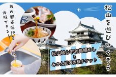 松山城と宇和島鯛めし&みかん蛇口体験 チケット 3000円分 温泉 旅行 トラベル チケット 観光 人気 おすすめ