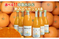 【 飲み比べ 4本 セット 温州みかん・カラマンダリン・せとか】愛媛 松本農園 中島育ちみかん 果汁100％ ストレートジュース | 100％ 限定 中島 ジュース みかん ミカン mikan 蜜柑 柑橘 高級 甘い 蜜柑 果物 フルーツ 糖度 飲み物 炭酸割り ソーダ割り 飲料 産地直送 国産 愛媛 松山 風早珈琲焙煎所BOWEN