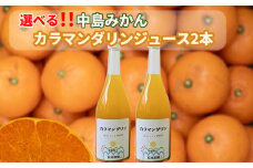 【カラマンダリン ストレートジュース 2本セット】愛媛 松本農園 中島育ち 果汁 100％ ストレートジュース  |  限定 中島 ジュース みかん ミカン mikan 蜜柑 柑橘 高級 甘い 蜜柑 果物 フルーツ 糖度 飲み物 炭酸割り ソーダ割り 飲料 産地直送 国産 愛媛 松山 風早珈琲焙煎所BOWEN