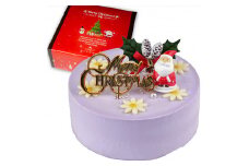 【着日指定可】クリスマスケーキ センイルケーキ  4号 直径13.5cm 2人～4人分 285g 【クリスマス飾り付】【パステルパープル】 スイーツ ギフト | デザート ケーキ お菓子 洋菓子 冷凍 着日指定 お誕生日 誕生日 ギフト お祝い 愛媛県 松山市