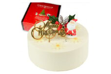【着日指定可】クリスマスケーキ センイルケーキ  4号 直径13.5cm 2人～4人分 285g 【クリスマス飾り付】【ホワイトカラー】 スイーツ ギフト | デザート ケーキ お菓子 洋菓子 冷凍 着日指定 お誕生日 誕生日 ギフト お祝い 愛媛県 松山市