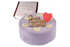 【着日指定可】誕生日ケーキ センイルケーキ 4号 直径13.5cm 2人～4人分 285g 【バースデー飾り付】【パステルパープル】 スイーツ ギフト | デザート ケーキ お菓子 洋菓子 冷凍 着日指定 お誕生日 誕生日 ギフト お祝い 愛媛県 松山市