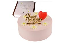 【着日指定可】誕生日ケーキ センイルケーキ 4号 直径13.5cm 2人～4人分 285g 【バースデー飾り付】【パステルピンク】 スイーツ ギフト | デザート ケーキ お菓子 洋菓子 冷凍 着日指定 お誕生日 誕生日 ギフト お祝い 愛媛県 松山市
