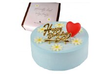 【着日指定可】誕生日ケーキ センイルケーキ 4号 直径13.5cm 2人～4人分 285g 【バースデー飾り付】【パステルブルー】 スイーツ ギフト | デザート ケーキ お菓子 洋菓子 冷凍 着日指定 お誕生日 誕生日 ギフト お祝い 愛媛県 松山市