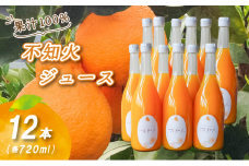 不知火ストレート果汁100％ジュース 720ml×12本 | 数量選択可 みかん ミカン 蜜柑 柑橘 数量限定 愛媛県産 松山市 中島 愛媛 ふるさと納税
