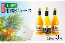 100%柑橘ジュース720ml 3本セットご贈答向け 化粧箱入り  |  果物 みかんジュース くだもの フルーツ おすすめ  人気 お取り寄せ ジュース ギフト 愛媛県 松山市