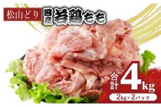 松山どり もも肉 2kg×2パック 計4kg |  国産 鶏肉 小分け 若鶏 冷凍 愛媛県 松山市 株式会社ビージョイ