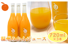 【ギフトおすすめ】 温州みかんジュース 3本セット ギフト お中元 手土産 贈り物 プレゼント おすすめ みかん ジュース  愛媛県 松山市 