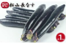 訳あり 松山長なす 約1kg | 夏野菜 茄子 わけあり 不揃い ナス 長なす ワケアリ 長ナス  野菜 国産 国内産 愛媛県 松山市