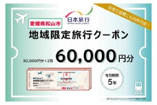 愛媛県松山市 日本旅行 【地域限定旅行クーポン 60,000 円】 旅行 トラベル チケット 宿泊 宿泊券 旅館 予約 観光 愛媛県 松山市 人気 おすすめ