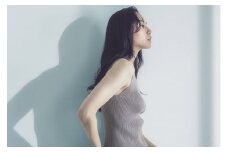 aroundsea WOMENS リブニットタンクトップ 前後Vネック【Lサイズ／モカ】 [VC01175]
