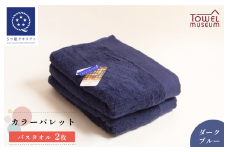 カラーパレット バスタオル2枚セット（ダークブルー） タオル美術館 [I001730BT2DB]