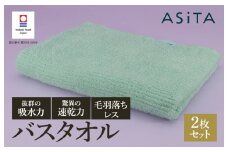 （今治タオルブランド認定品）ASiTA BALANCE シリーズ バスタオル２枚セット ミント【I002180BT2MT】