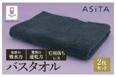 （今治タオルブランド認定品）ASiTA BALANCE シリーズ バスタオル２枚セット グレー【I002180BT2GY】