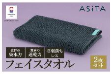 （今治タオルブランド認定品）ASiTA BALANCE シリーズ フェイスタオル２枚セット グレー【I002170FT2GY】