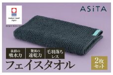 （今治タオルブランド認定品）ASiTA BALANCE シリーズ フェイスタオル２枚セット グレー【I002170FT2GY】