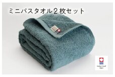 （今治タオルブランド認定品）今治ベーシックタオル ミニバスタオル 2枚セット（グリーン）【I002120MBT2G】