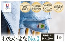 ＼テレビで紹介されました！／ （今治タオルブランド認定） わたのはな（No.3）バスタオル半分時代 1枚 （ブルー） [I002300ST1B] 浅野撚糸 わたのはな スーパーZERO