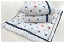 （今治タオルブランド認定品） オプス フェイスタオル 3枚セット ホワイト×グレー [I002700FT3W]