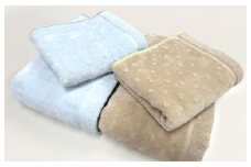 （今治タオルブランド認定品）ペロ バスタオル２枚・フェイスタオル２枚 合計４枚セット (パウダーブルー/ミルキーベージュ) [I002710B/BE]
