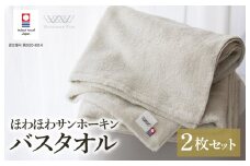 （今治タオルブランド認定）ほわほわサンホーキンバスタオル 2枚 グリーン 今治タオル [I002360MBT2G]