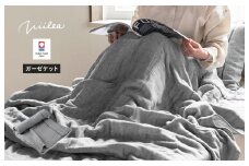 （今治タオルブランド認定品）ビレア ガーゼケット 1枚（チャコール）【I003440KT1CGY】