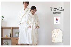 （今治タオルブランド認定品）Fit-Useバスローブ Sサイズ（シンプルアイボリー）【I003460SIV】