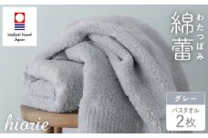 （今治タオルブランド認定品）わたつぼみ 綿蕾 バスタオル 2枚セット グレー【I003810BT2GY】	