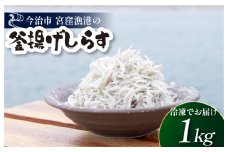 宮窪の漁師が獲った「釜揚げシラス」＜満腹セット1kg（冷凍真空包装200g×5袋）＞【V002810SET5】