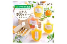 愛媛の柑橘4品種を厳選!旬のおすすめ みかん寒天ゼリー8本セット＜C25-30＞_ ゼリー 寒天 デザート スイーツ セット みかん ミカン 柑橘 フルーツ ふるーつ 果物 くだもの 愛媛 食べ比べ 産直 産地直送 飲むゼリー おやつ 無着色 無香料 【1148321】