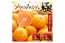 ＜甘みが濃縮されたみかん＞愛媛で育った夕やけみかん＜極＞3kg×2箱＜D49-9＞【1243465】