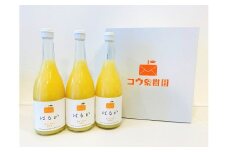 コウ果樹園搾り“無添加100%はるかジュース”(720ml×3本)＜C33-28＞【1232538】
