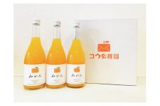 コウ果樹園搾り“無添加100%みかんジュース”(720ml×3本)＜C33-27＞【1232545】