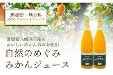 愛媛のおいしいみかんでつくった果汁100% 自然のめぐみジュース ギフトBOX入り＜C25-63＞【1228224】