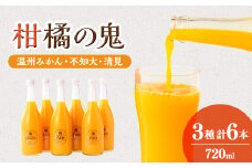 柑橘の鬼　みかんジュース2本、不知火ジュース2本　清見ジュース2本　6本セット＜E56-30＞_ ジュース みかん ミカン 常温 国産 ストレート 不知火 清見 フルーツ 果物 くだもの 人気 柑橘 かんきつ 愛媛 旬 産地直送 産直 季節限定 【1302421】