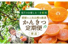 ＜発送月固定定期便＞愛媛の人気品種を厳選! 旬のかんきつ定期便(秀品)全6回＜H25-120＞【4002604】