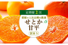 ＜発送月固定定期便＞愛媛の人気2品種を堪能!せとか・甘平 食べ比べ(訳あり)全2回＜H25-148＞_ みかん 蜜柑 ミカン 柑橘類 柑橘 フルーツ 果物 くだもの 人気 美味しい 愛媛県 八幡浜市 ふるさと 【4004826】