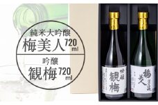 純米大吟醸梅美人720mlと吟醸観梅720mlのセット＜D03-8＞【1043422】